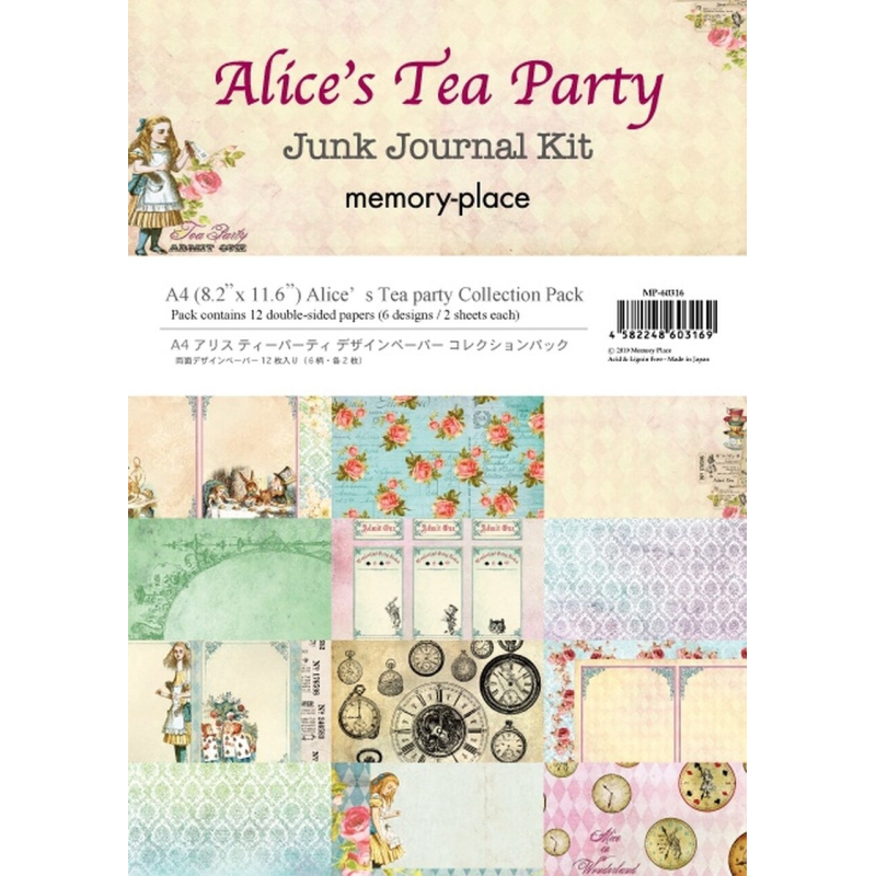 Memory Place Alice's Tea Party A4 Paper Pack (MP-60316)