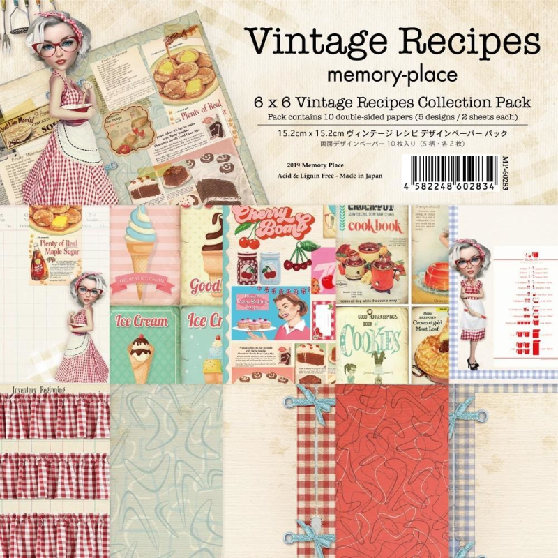 Memory Place Vintage Recipes 6x6 Inch Paper Pack (MP-60283)