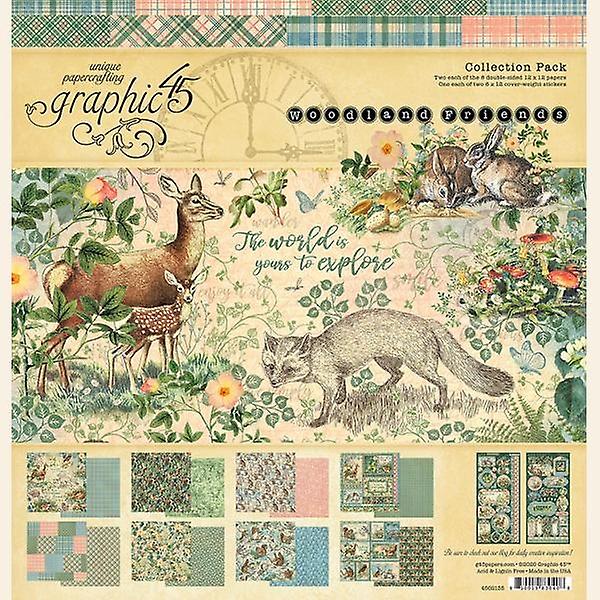 Graphic 45 Woodland Friends 8x8 Pad ( 4502134)