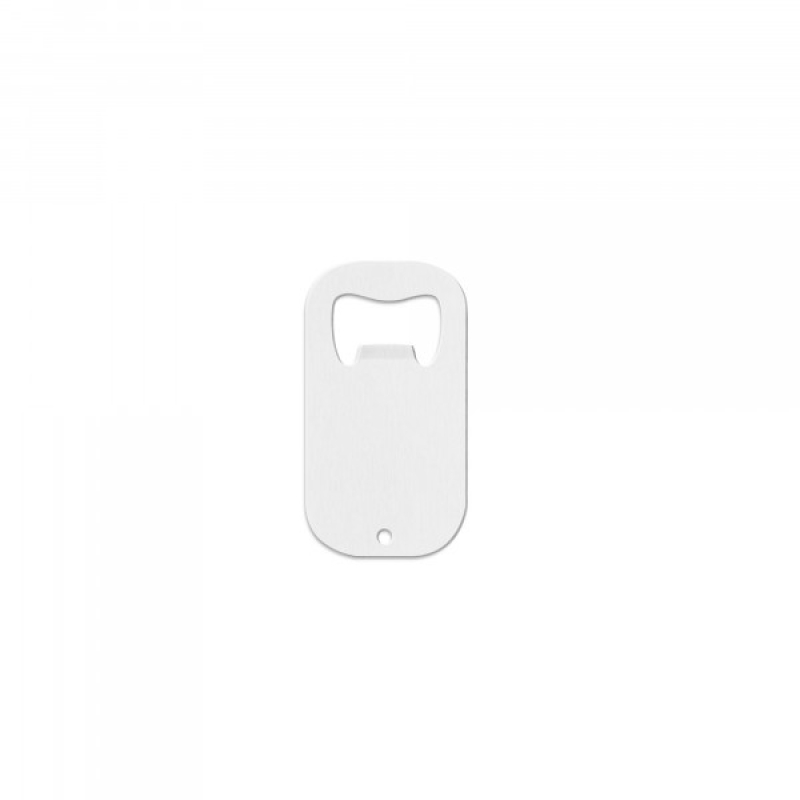 Sublimatie Stainless steel bottle opener 70 x 38 x 1,5 mm White ( BOP-4-W)