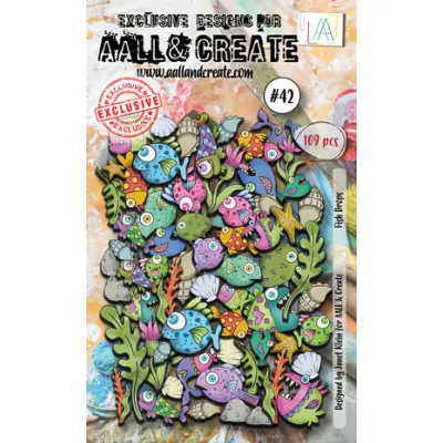 Aall and Create Ephemera Die-cuts Fish Drops (AALL-EP-042)