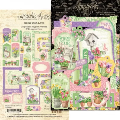 Graphic 45 Grow with Love Chipboard Tags & Frames (4502820)