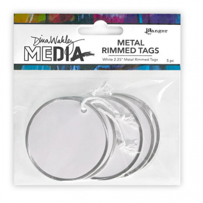 Ranger Dina Wakley MEdia Metal Rimmed Tags 2.25 Inch (5pcs) (MDA82491)