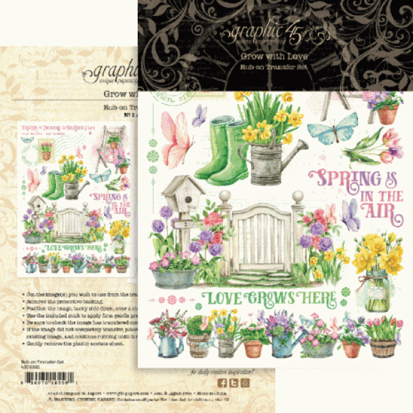 Graphic 45 Grow with Love Rub-On Transfers (4502821)