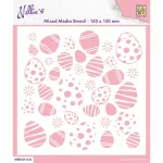 Nellie Snellen • Stencil 15x15cm Easter Eggs Background (MMS4K-044)