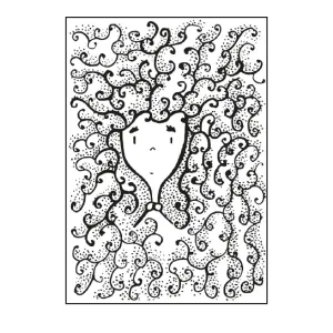 Paperfuel • Embossing sjabloon A6 curly hair don't care (PF106007)