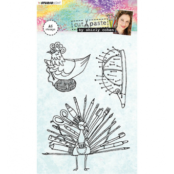 Studio Light • Clear stamp A6 Cut Paste nr. 04 (STAMPSHC04)
