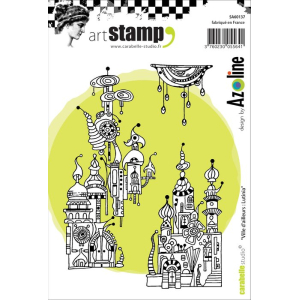 Carabelle Studio • cling stamp A6 ville d'ailleurs Lutinia (SA60137)