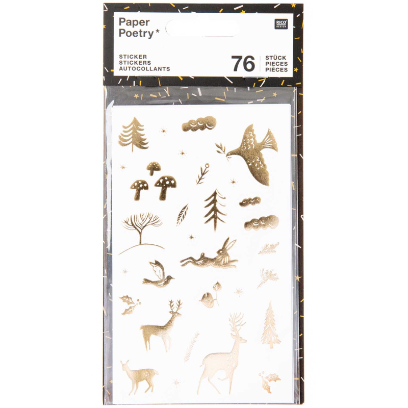 Rico-Design Ronde stickers kerst (99001.80.14)
