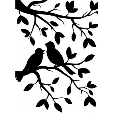 Darice • Embossing sjabloon vogels op tak 1219-102