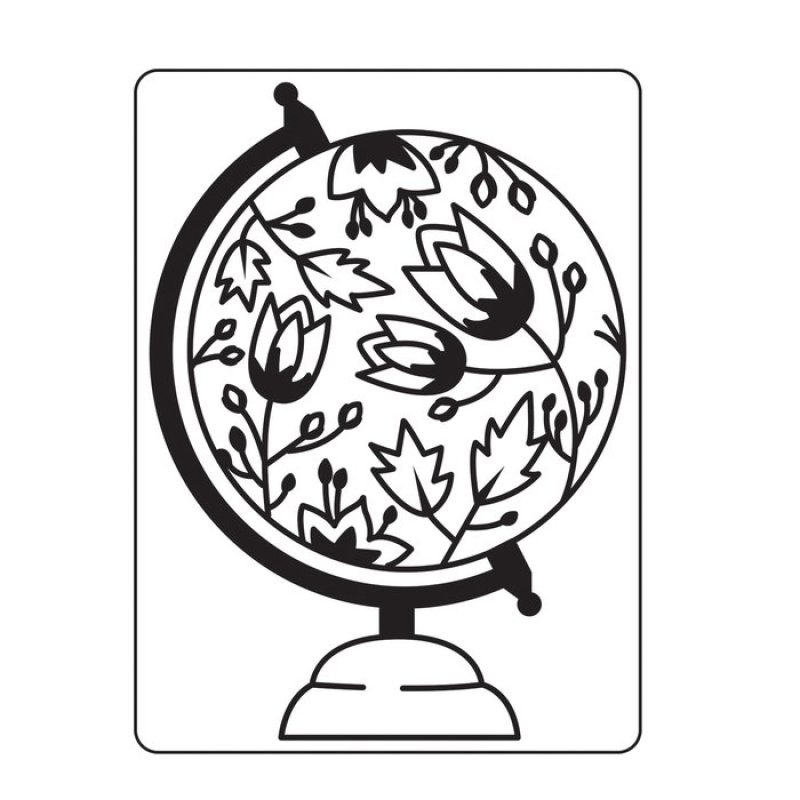 Darice • Embossing sjabloon wereldbol (30023104)