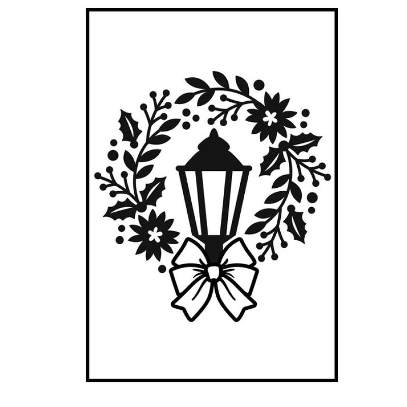 Darice • Embossing template 10.8x14.6cm lamp and wreath (1219-421)