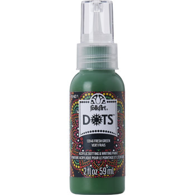 Folkart Dots Fresh Green 2 fl oz (12046) (28995120466)