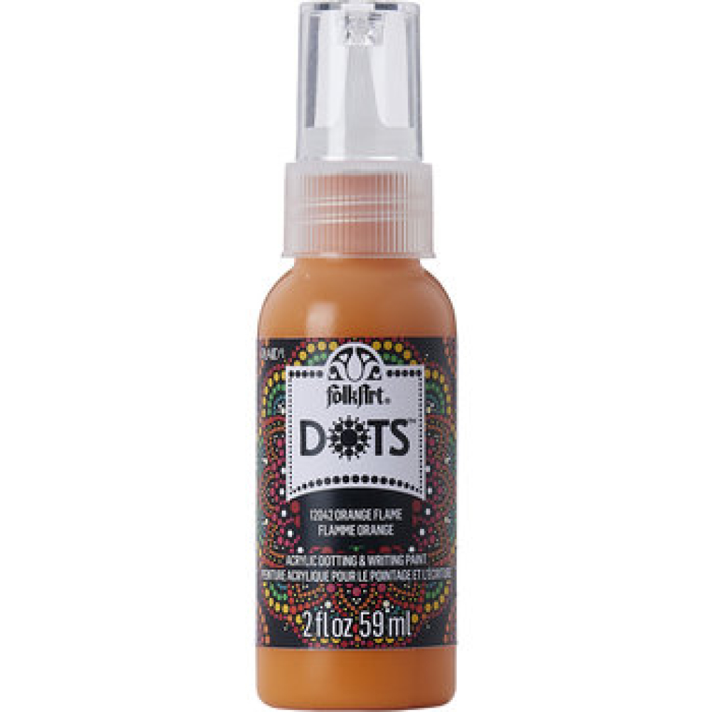 Folkart Dots Orange Flame 2 fl oz (12042) (28995120428)