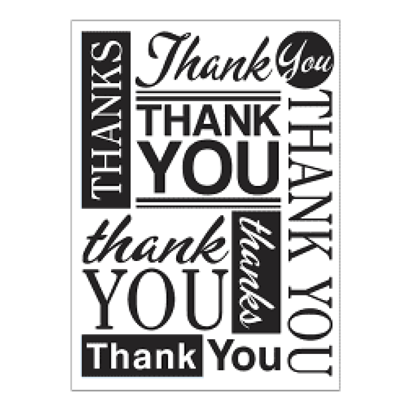 Darice • Embossing sjabloon verspreid thank you lettertypen (30041288)