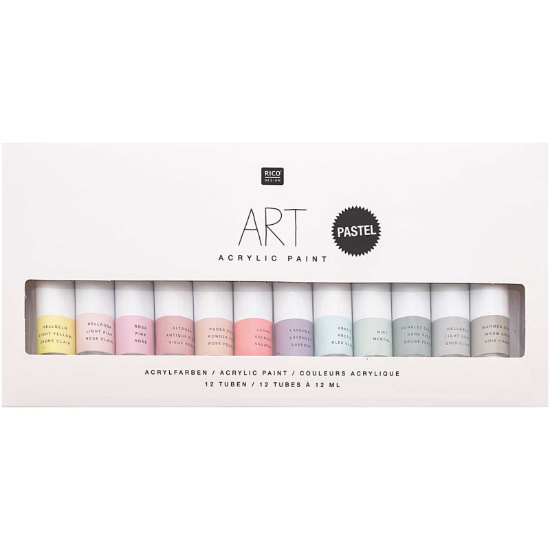 Rico Design ART ACRYLIC SET pastel -12X12ML (7018.175)
