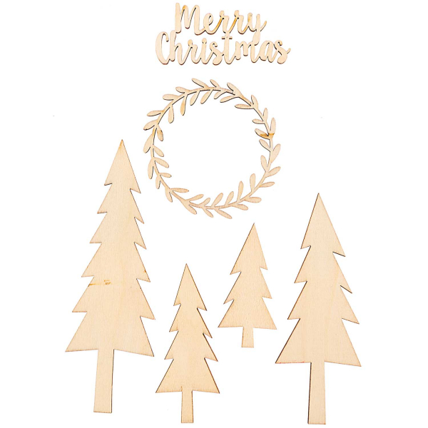 Rico-Design Houten decoratie set (08716.00.35)