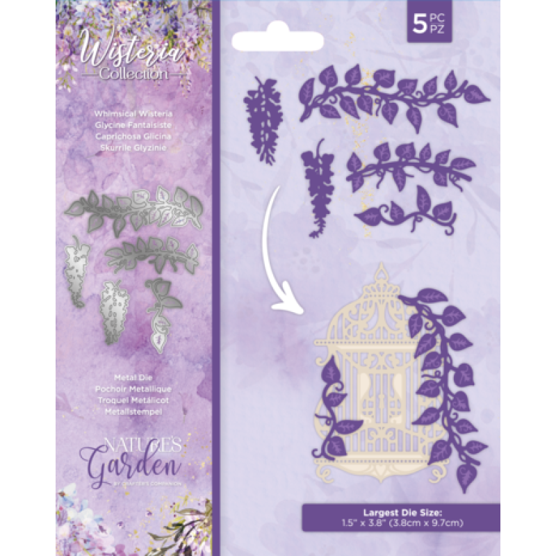 Crafter's Companion Wisteria Collection Metal Die Whimsical Wisteria (NG-WC-MD-WWIS)