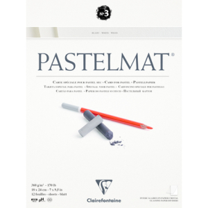 Clairefontaine Pastelmat® blok n°3 12 blad 360g 18x24cm - Wit (96001C)