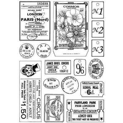 Crafty Individuals More Vintage Ephemera Unmounted Rubber Stamps (CI-469)