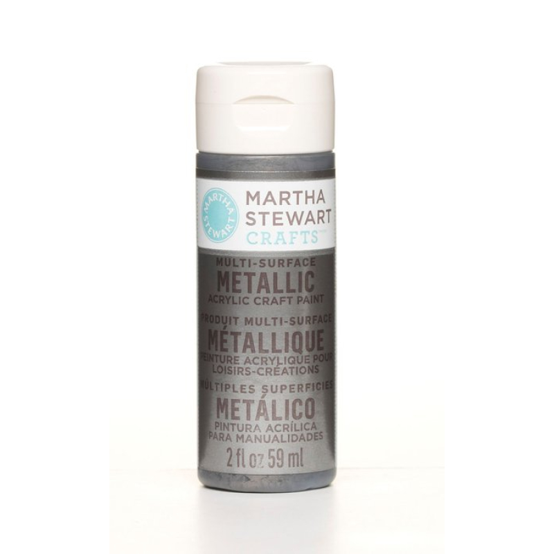 Martha Stewart • Metallic Verf 59ml Brushed pewter (3025-32991)