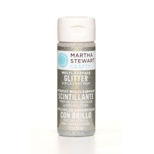 Martha Stewart • Glitter Verf 59ml coarse Sterling (3023-32960)