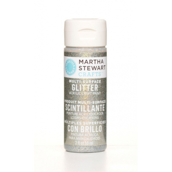 Martha Stewart • Glitter Verf 59ml coarse Sterling (3023-32960)