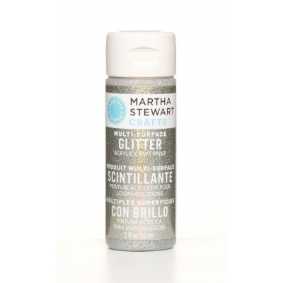 Martha Stewart • Glitter Verf 59ml coarse Sterling (3023-32960)