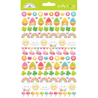 Doodlebug Design Over The Rainbow Puffy Icons Stickers (7968)
