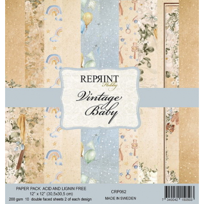 Reprint Vintage Baby 12x12 Inch Paper Pack (CRP062)