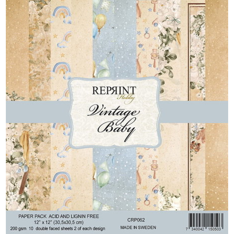 Reprint Vintage Baby 12x12 Inch Paper Pack (CRP062)