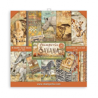 Stamperia Savana 12x12 Inch Paper Pack (SBBL103)