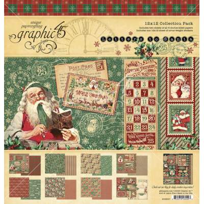 Graphic 45 Letters to Santa 12x12 Inch Collection Pack with Stickers (4502697)