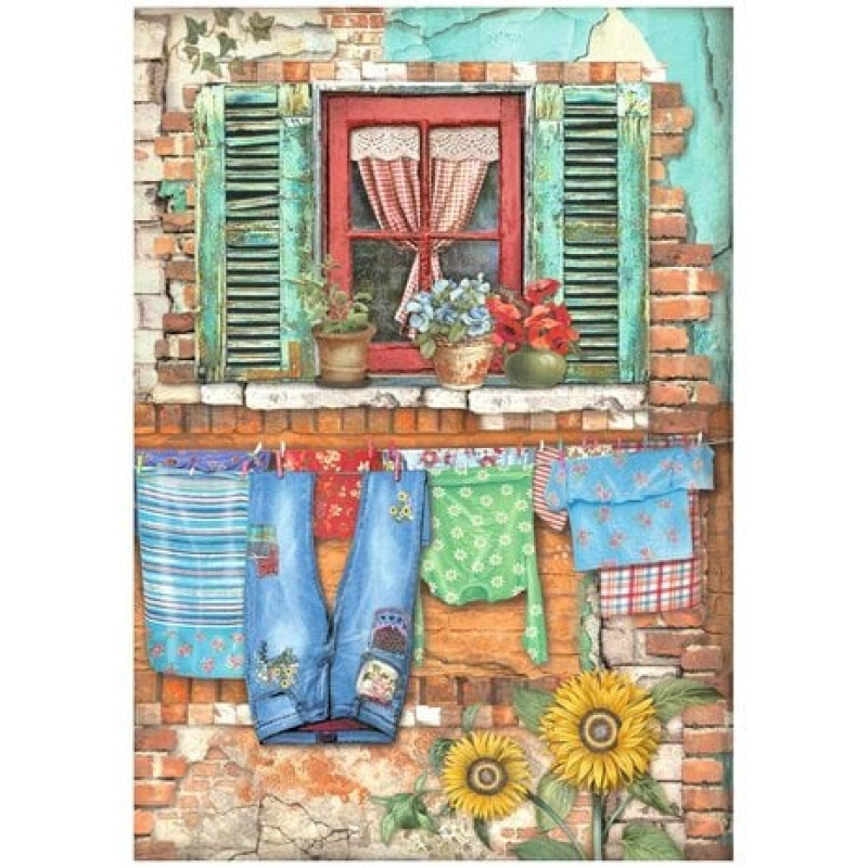 Stamperia Sunflower Art A4 Rice Paper Window (1 pcs) (DFSA4768)