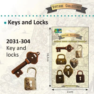 Vaessen Creative • Vintage Keys & Locks 7pcs (2031-304)