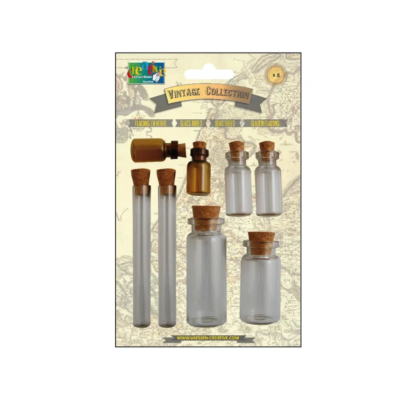 Vaessen Creative • Vintage Corked Vials 8pcs (2031-305)