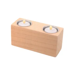 Vaessen Creative • Houten theelichthouder 7,5x3,7cm (2505-007)