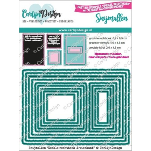 CarlijnDesign Snijmallen Deckle Rechthoek & Vierkant (CDSN-0224)