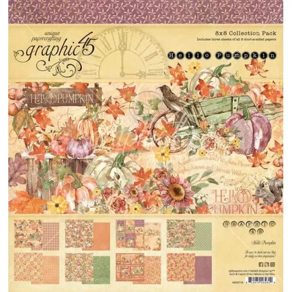 Graphic 45 Hello Pumpkin 8x8 Inch Collection Pack (4502716