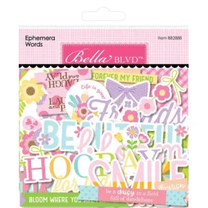 Bela BLVD Just Because Ephemera Words (85pcs) (BB2888)