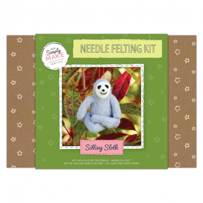 Simply Make Needle Felting Kit Sitting Sloth 
