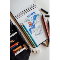 Rhodiarama Touch Mixed Media Book, spiraalgebonden boek, - Zwart  ( 116183C)