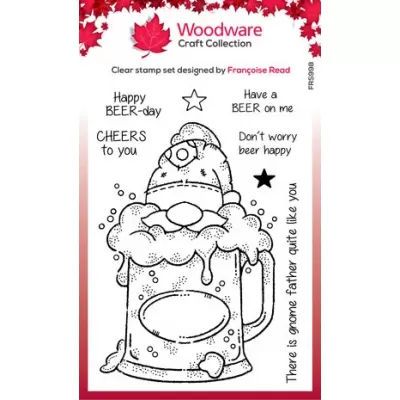 Woodware Beer Gnome Clear Stamps (FRS998)