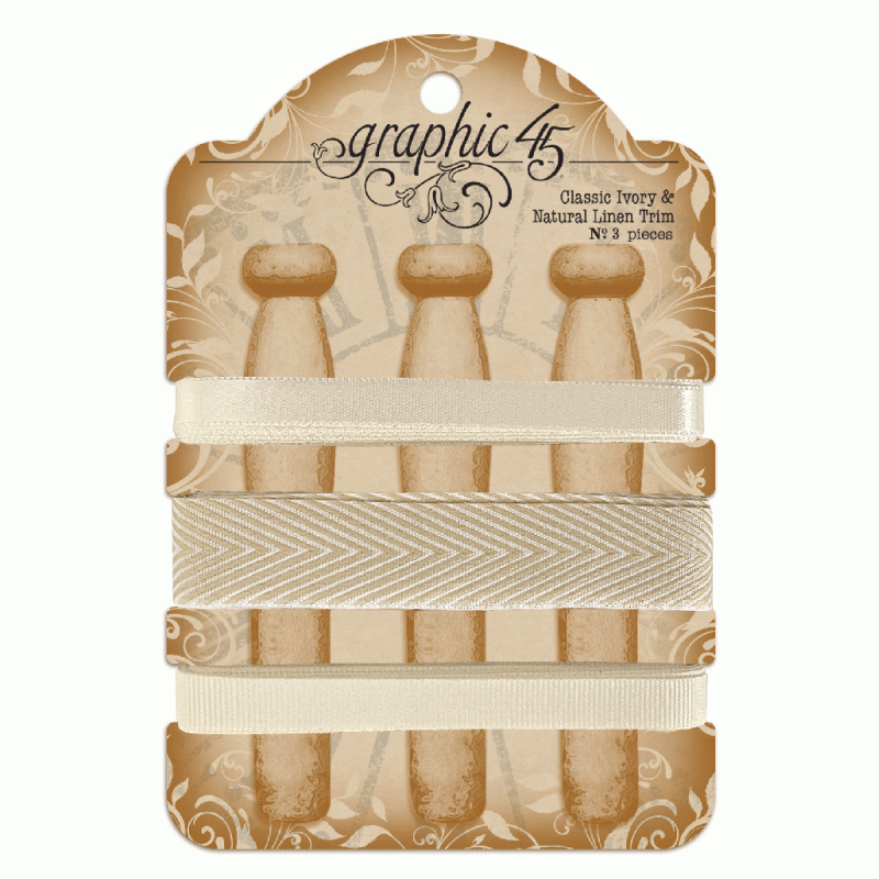Graphic 45 Trim Classic Ivory & Natural Linen (4502289)