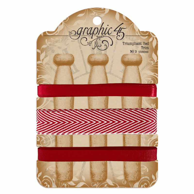 Graphic 45 Trim Triumphant Red (4502291)