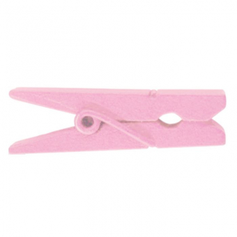Vaessen Creative • Wasknijpers hout 3,5cm 12pcs Baby roze (3809-354)