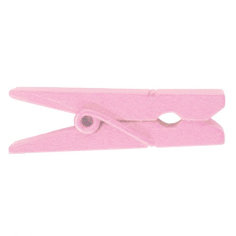 Vaessen Creative Wasknijpers hout 3,5cm 12pcs Baby roze (3809-354)