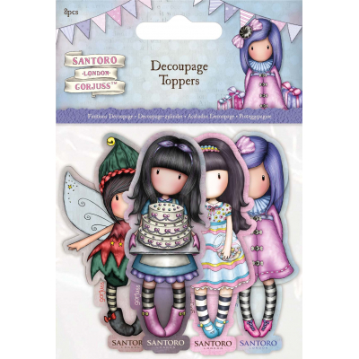 Gorjuss Birthday Decoupage Toppers (8pcs) (GOR 169134)