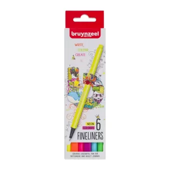 Bruynzeel Fineliner set neon 6 kleuren (60241106)