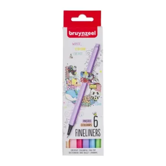 BRUYNZEEL Fineliner set pastel 6 kleuren (60241206)